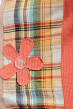 Slit Plaid Round Neck Long Sleeve Sweatshirt Woman Sweatshirts