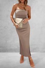 Slit Tube Midi Dress Mocha Woman Maxi Dress