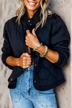 Snap Down Baseball Collar Jacket Woman Outerwear