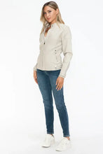 Snobbish Faux Leather Biker Jacket with Side Zip Pockets Woman Outerwear