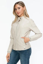 Snobbish Faux Leather Biker Jacket with Side Zip Pockets Woman Outerwear