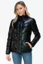 Snobbish Pocketed Zip Up Turtleneck Puffer Jacket Woman Outerwear