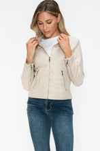 Snobbish PU Leather Zip Up Jacket with Pockets Woman Outerwear