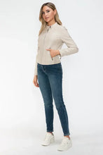 Snobbish PU Leather Zip Up Jacket with Pockets Woman Outerwear