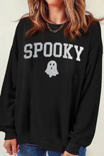 SPOOKY Round Neck Long Sleeve Sweatshirt Woman Sweatshirts