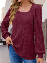 Langarmshirt mit quadratischem Ausschnitt Damenblusen