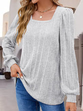 Langarmshirt mit quadratischem Ausschnitt Damenblusen