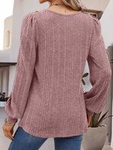 Langarmshirt mit quadratischem Ausschnitt Damenblusen