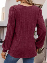 Langarmshirt mit quadratischem Ausschnitt Damenblusen