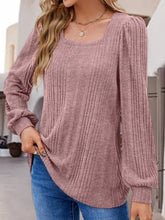 Langarmshirt mit quadratischem Ausschnitt Damenblusen