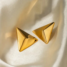Stainless Steel 3D Triangle Earrings Earrings