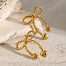Stainless Steel Bow Earrings Earrings