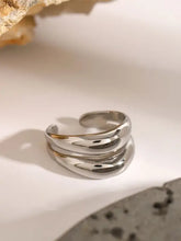 Stainless Steel Double-Layered Ring Fashion Jewelry