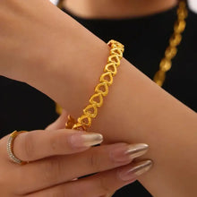 18K Gold-Plated Stainless Steel Heart Bracelet Bracelets