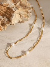 Stainless Steel Pearl Chain Necklace Fashion Jewelry