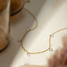 Stainless Steel Rhinestone Charm Necklace Fashion Jewelry