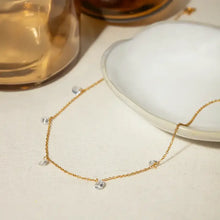 Stainless Steel Rhinestone Charm Necklace Fashion Jewelry