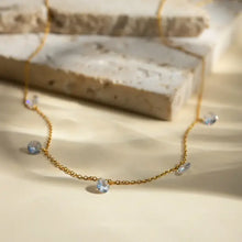 Stainless Steel Rhinestone Charm Necklace Fashion Jewelry