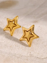 Stainless Steel Star Stud Earrings Earrings
