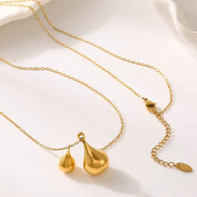 Stainless Steel Water Drop Shape Pendant Necklace Fashion Jewelry