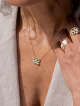 Stainless Steel Zircon Lucky Clover Pendant Necklace Fashion Jewelry