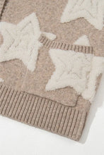 Star Pattern Knit Cardigan with Pockets for Women Woman Outerwear