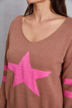 Star Scoop Neck Dropped Shoulder T-Shirt Woman T Shirts