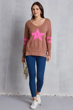 Star Scoop Neck Dropped Shoulder T-Shirt Woman T Shirts