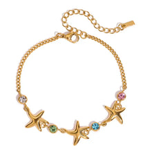 18K Gold-Plated Starfish Chain Bracelet Bracelets