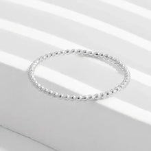 Sterling silver bead ring with sleek minimalist design