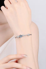 Sterling silver bracelet with 1-carat moissanite and pavé accents
