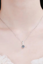 Sparkling 1-carat moissanite solitaire on 18-inch sterling silver chain