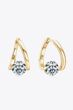 18-karat gold diamond hoop earrings in sterling silver heart design