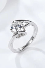 Sterling silver carat moissanite ring with heart design
