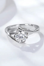 Sterling silver carat moissanite ring with heart design