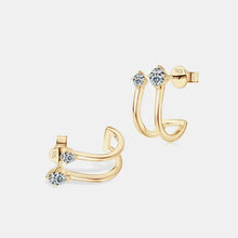 Sterling silver ear climbers with 18-karat gold and diamond hoops