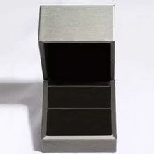 Sterling silver open ring with pearl in silver jewelry box