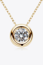 Sterling silver round bezel carat moissanite pendant necklace