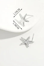 Sterling silver star stud earrings with matching box