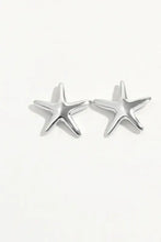 Sterling silver star stud earrings with matching box