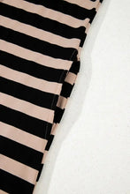 Stripe Casual Round Neck Tee Dress with Pockets Casual Dresses