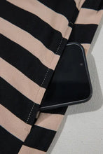 Stripe Casual Round Neck Tee Dress with Pockets Casual Dresses