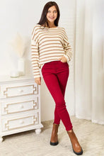 Striped Boat Neck Sweater for Women Sweater Pullovers