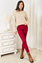 Striped Boat Neck Sweater for Women