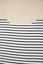 Striped Boatneck Short Sleeve T Shirt for Women Woman T Shirts