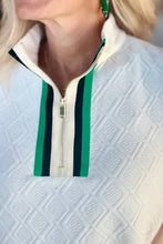 Striped Collared Zip Up Textured Dress Casual Dresses