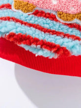 Gestreifter Kapuzenplüsch-Haustierpullover aus kuscheligem, mehrfarbigem Plüschstoff
