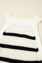 Striped Knit Sweater Dress for Women with Drawstring Acrylic Material Woman Sweater Dresses