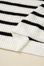 Striped Knit Sweater Dress for Women with Drawstring Acrylic Material Woman Sweater Dresses