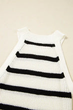 Striped Knit Sweater Dress for Women with Drawstring Acrylic Material Woman Sweater Dresses